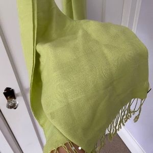 Pale green cashmere scarf